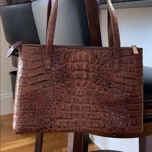 Brown alligator purse